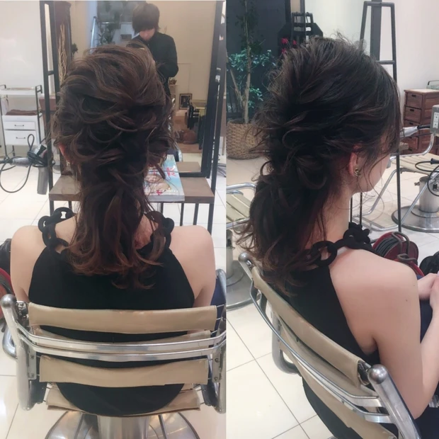 お呼ばれヘアアレンジ♡ゆるゆるなやわらかハーフアップ