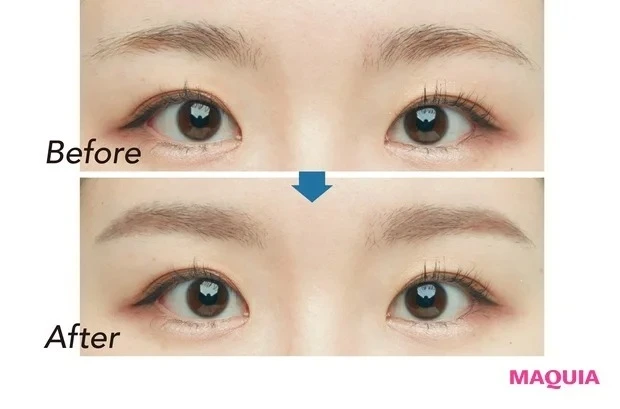 【トレンドの眉メイク②】「平行眉」の仕上がり