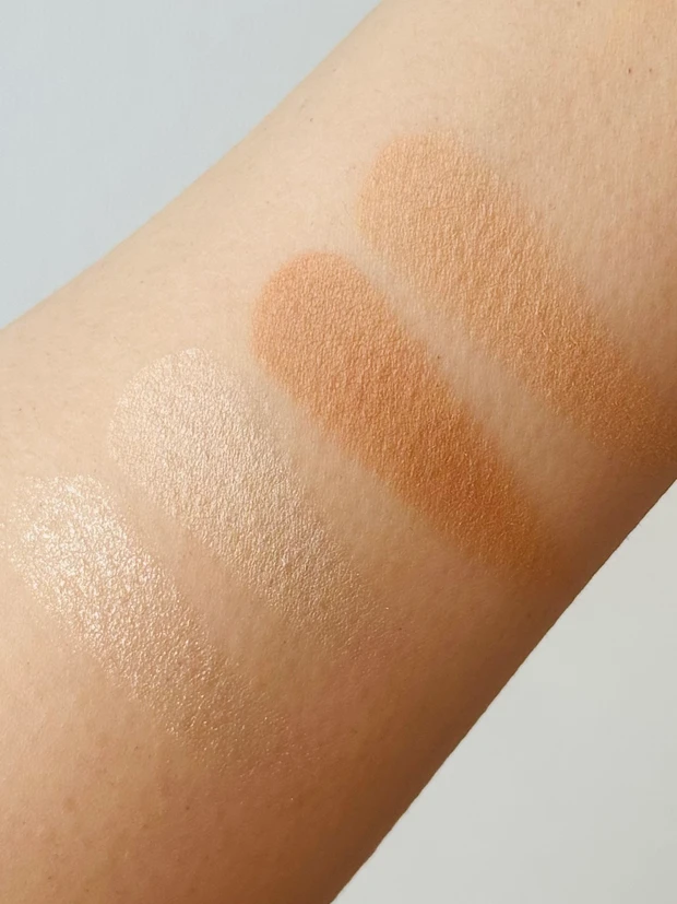 KATEのポッピングシルエットシャドウ BE-1 シナモンポップのスウォッチ