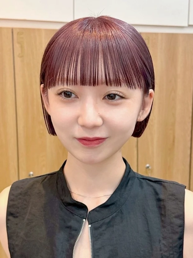 髪型 タッセルボブ ボブヘア ミニボブ 小顔ヘア カットのポイント