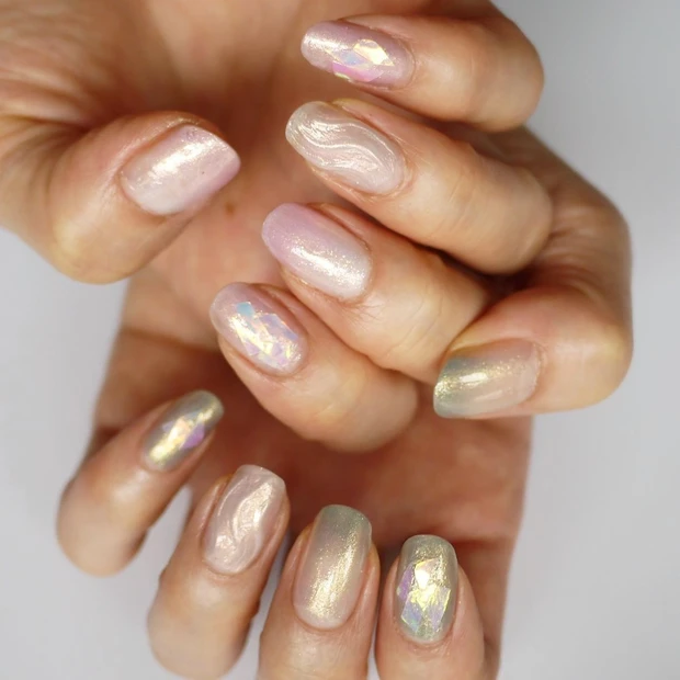 100均＆プチプラで簡単！クールな初夏のミラーネイル_7_3