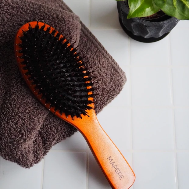 「マペペ つやつや天然毛のミックスブラシ」