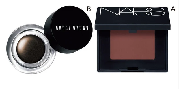 Aシングルアイシャドー 5320 ¥2970/NARS JAPAN Bロングウェア ジェルアイライナー 13 ¥3960/ボビイ ブラウン