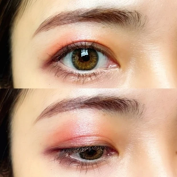 マキアインフルエンサーほなみさん SUQQU(スック) シグニチャー カラー アイズ 113 波磨 -NAMIMIGAKI- のアイメイク