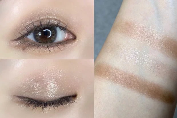 CANMAKE ジューシーピュアアイズ 11 ストロベリーココア 使用イメージ