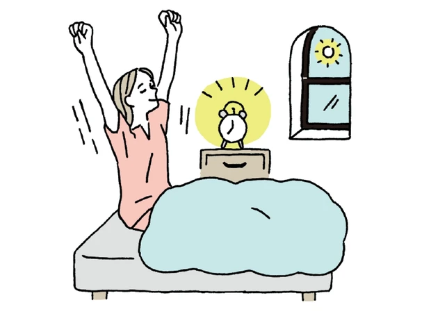 朝は携帯のアラーム機能ではなく目覚まし時計で起きる