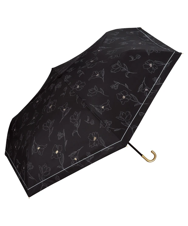 折傘 遮光フラワードローイング mini ￥3630 ブラック