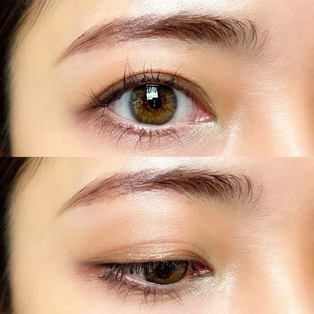 マキアインフルエンサーほなみさん SUQQU(スック) シグニチャー カラー アイズ 114 澄碧 -SUMIMIDORI- でアイメイク