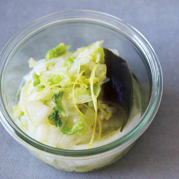 【ヘルシーおつまみ⑦】塩もみ白菜の昆布レモン浅漬け