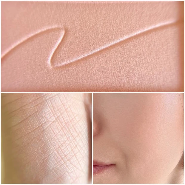 セザンヌ チーク チークブラッシュ 01フォギーローズ イエベ スウォッチ