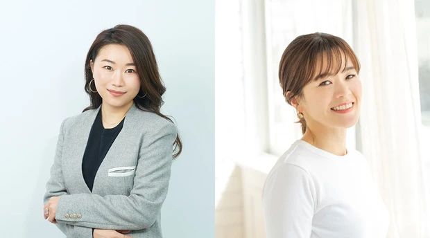 左／骨格診断アナリスト棚田トモコさん　右／ヘアメイクアップアーティストyumiさん