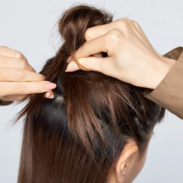 【山本舞香】カンタン可愛いハーフアップお団子4