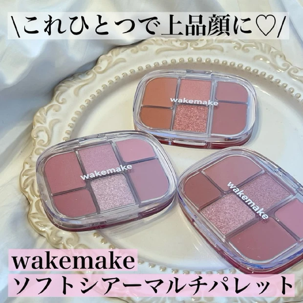 これひとつで上品な目元が完成♡色んな質のワントーンカラーで使い方自由自在！【WAKEMAKE ソフトシアーマルチパレット】