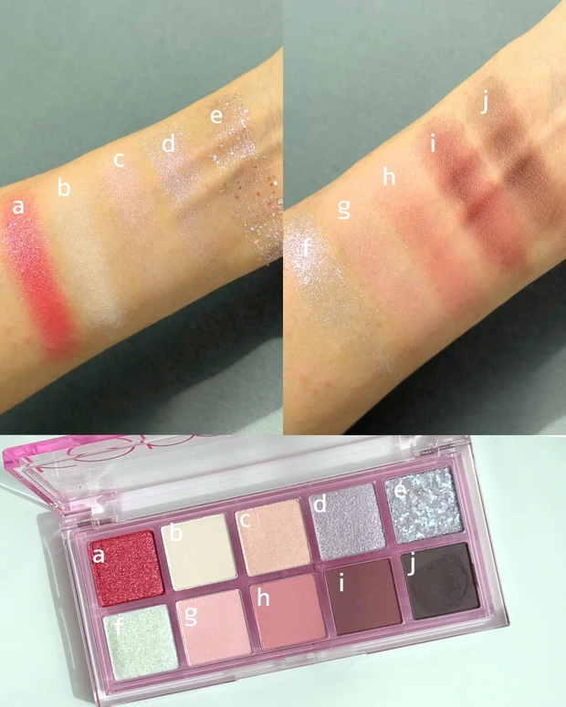 ブルベ冬　ロムアンド　rom&nd　ベターザンパレット　07 ベリーフクシアガーデンのスウォッチ