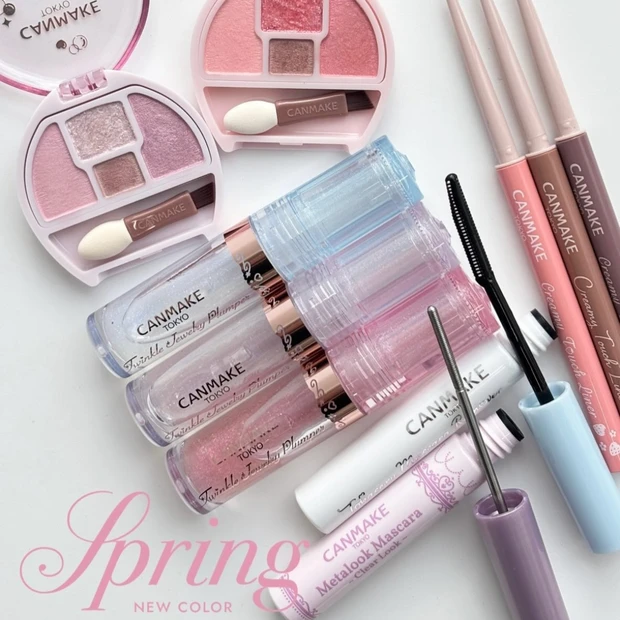 【春コスメ2026】キャンメイクの新作＆限定復刻カラーをスウォッチ！ 注目は新登場のリッププランパー