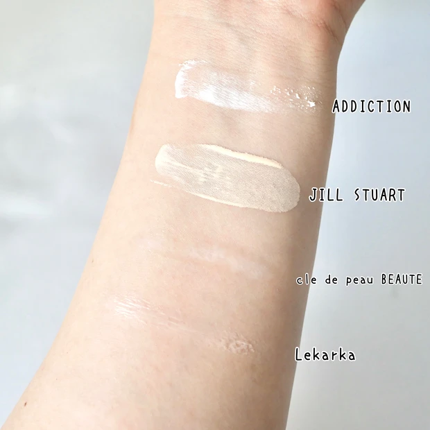 おすすめ毛穴カバー下地 スウォッチ 比較