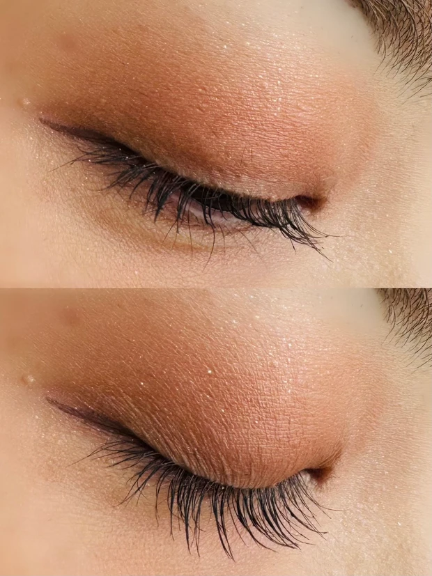 エナモルのニュアンスカラーアイズ(ウォームピンク)の目元使用