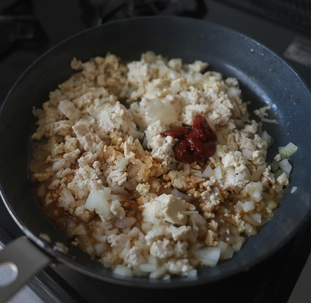 ももせ　レシピ　韓国料理　韓国風そぼろ丼 3