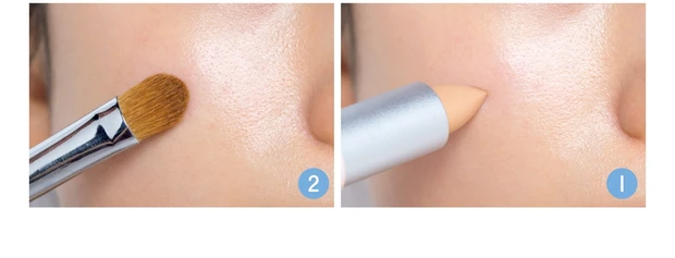 重めコンシーラー×パウダーのミルフィーユ塗り