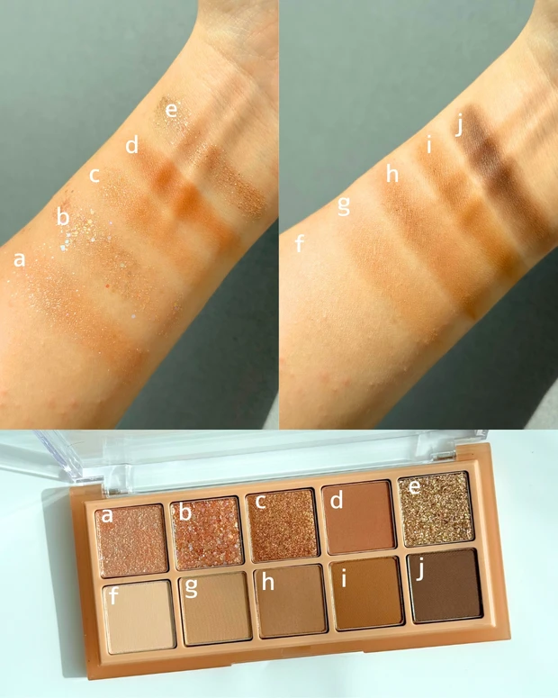 イエベ秋　ロムアンド　rom&nd　ベターザンパレット　02 マホガニーガーデンのスウォッチ