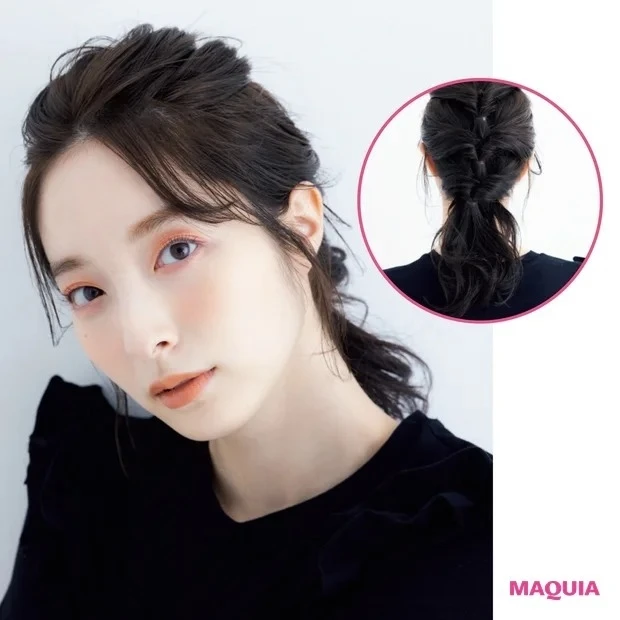 【湿気に負けない時短ヘアアレンジ】3段くるりんぱ