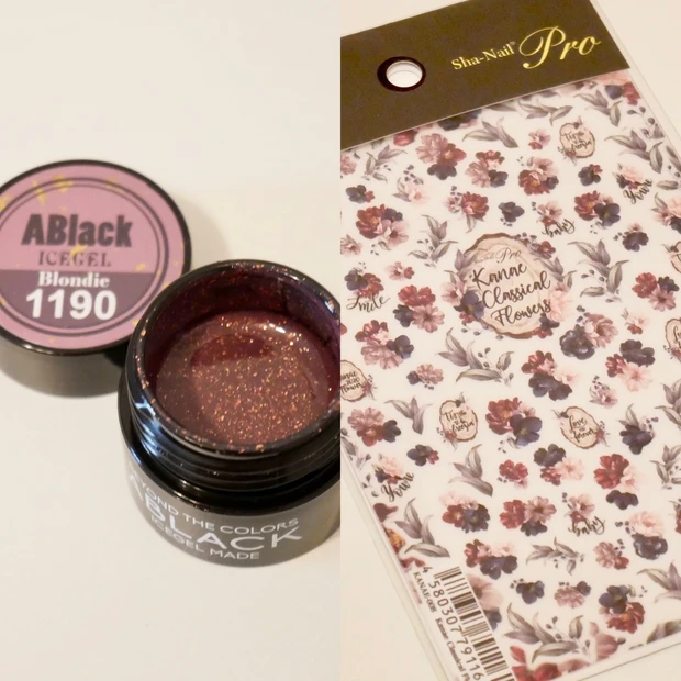 【ネイル】金箔入りジェルでセルフでもホイルネイルが簡単に！くすみカラーのお花と合わせて♩_2_1