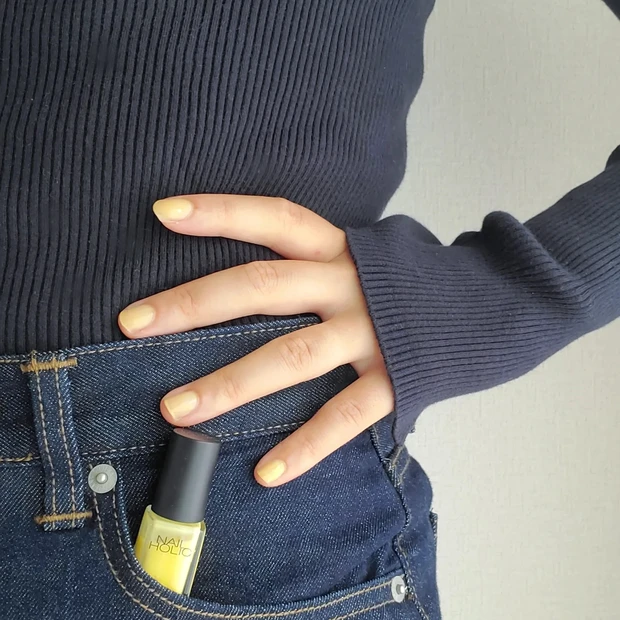 プチプラ クリーム色 ネイル