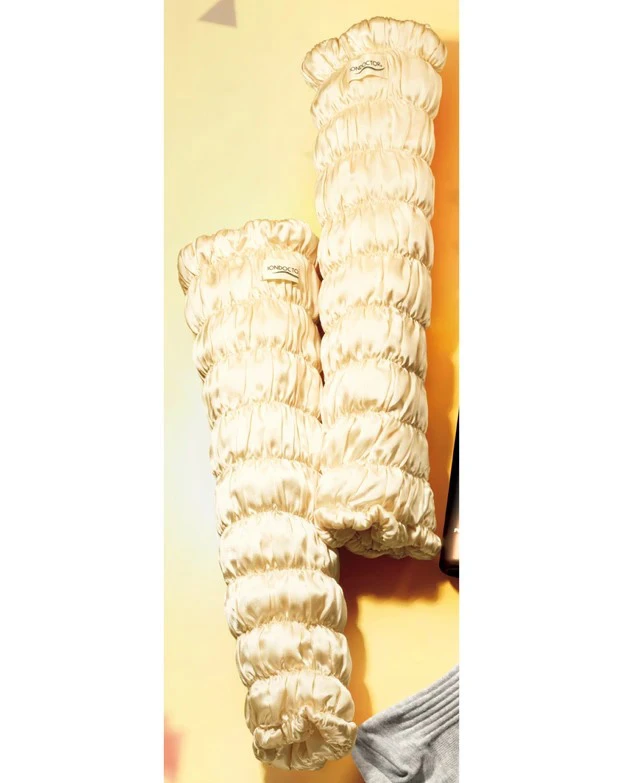 田中みな実さんの愛用ボディケア イオンドクター シルクレッグウォーマー パールベージュ