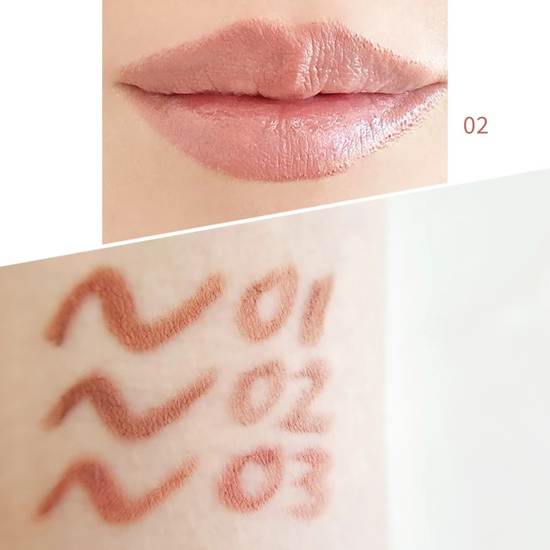 セザンヌ 40代 影色リップメイカー スウォッチ カラー比較