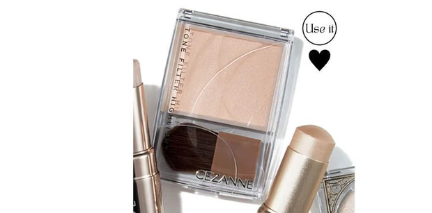 くぼみ・くすみをカバーするおすすめハイライト セザンヌ トーンフィルターハイライト 01