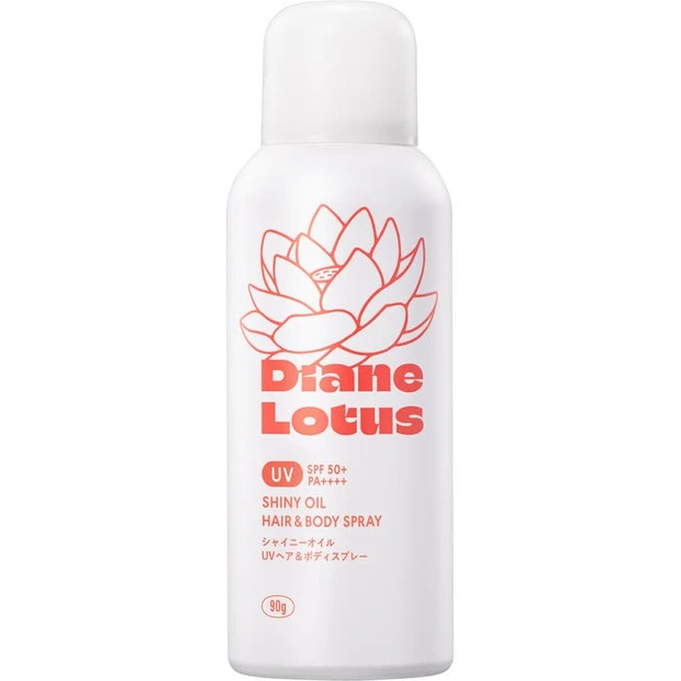【髪の毛・頭皮に使える日焼け止め】ダイアンロータス シャイニーオイル UVヘア&ボディスプレー(無香料)