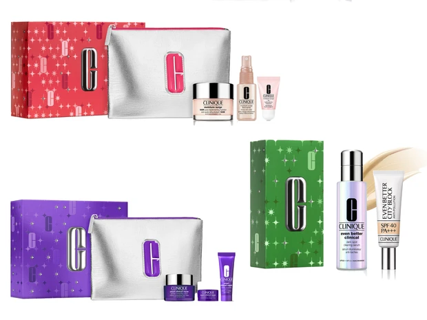 クリニークのホリデー第1弾は人気製品が主役！ 全7種の現品入りスキンケアコフレ【クリスマスコフレ2025】
