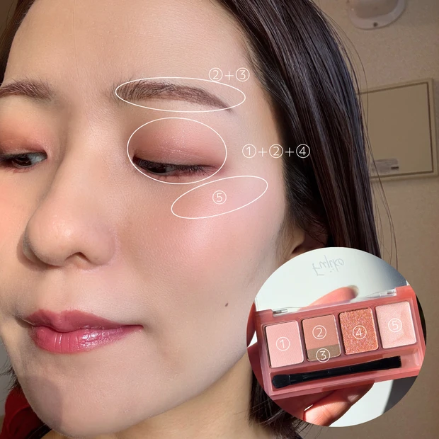 Fujiko フジコ マルチイージーパレット 01インパルスピンク 仕上がり