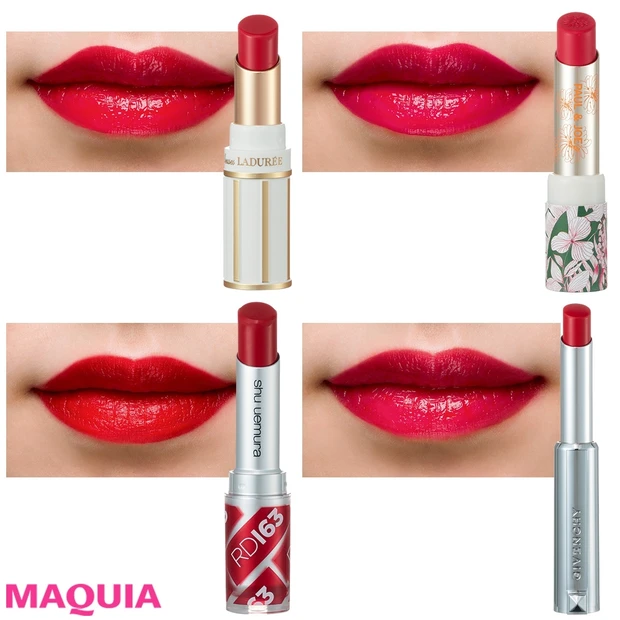 イエベさんにおすすめ！ 春のチェリーレッドリップをつけ比べ