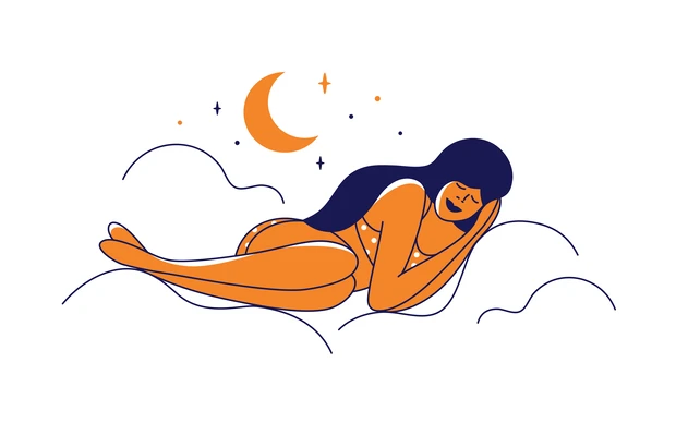 寝ている女性 カンジダ腟炎