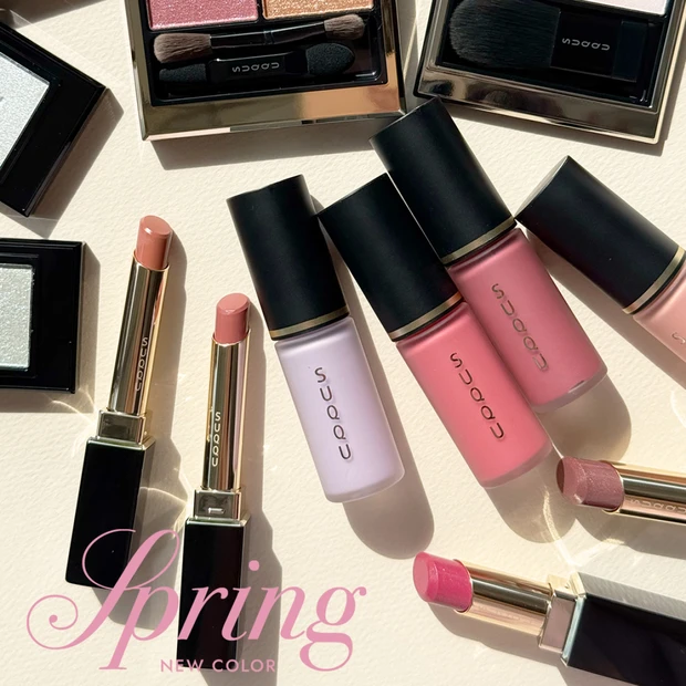【春コスメ2026】SUQQUの春コレクションを全色スウォッチ！多幸感を演出するカラーアイテム満載