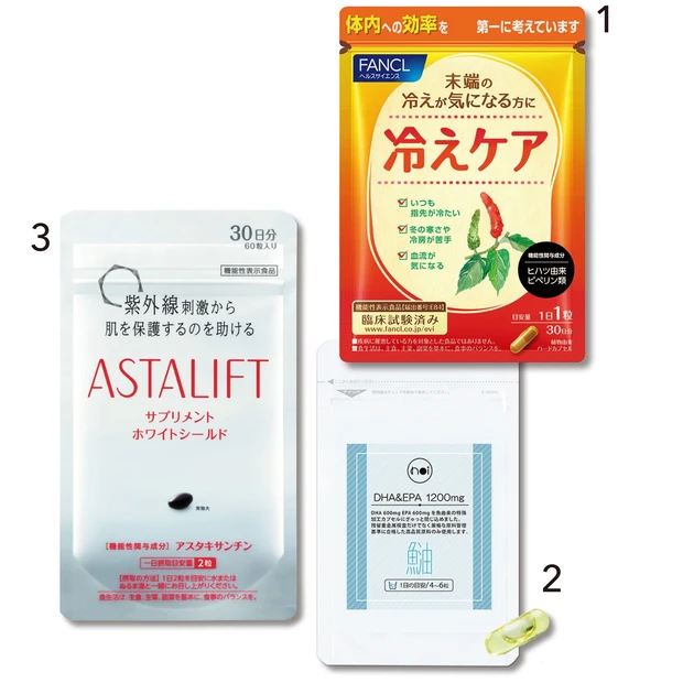 注目成分配合のサプリをフル活用