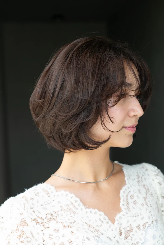 開運ヘア 2026年　髪型　ショートボブ　ボブヘア　暗髪　小顔ヘア　サイド　MUKU　佐脇正徳