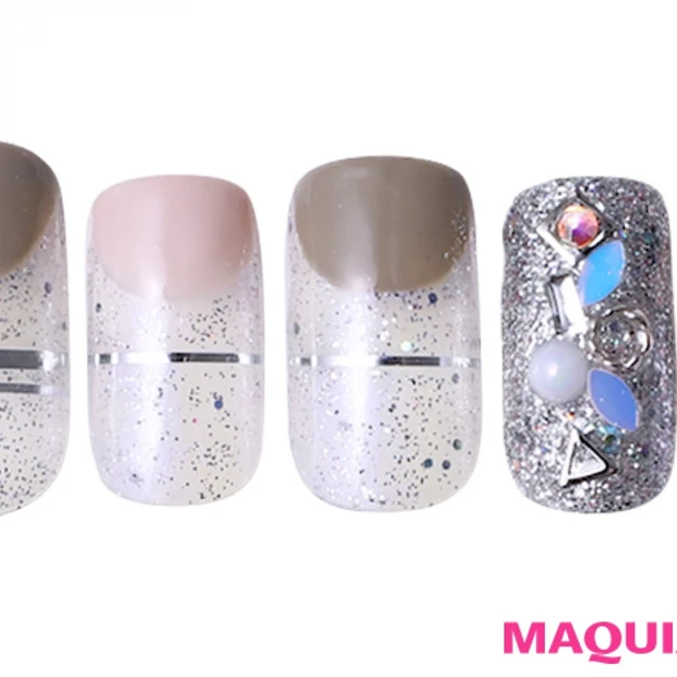 シャープなのにやさしい、いろんな輝きを楽しむ「シルバー」ネイル