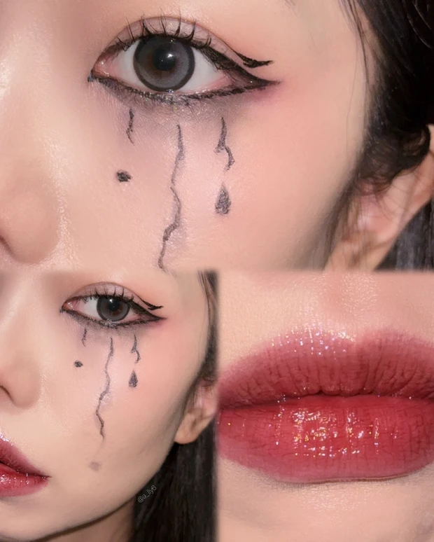 ハロウィン メイク ダーク リップ アイライン アイシャドウ 韓国 コスメ halloween makeup