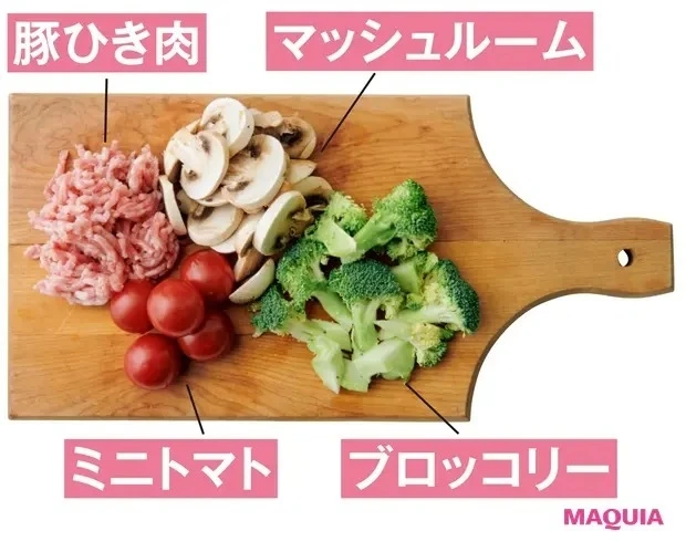 【筋トレ中におすすめの食事レシピ】豚ひき肉のさっぱりサワースープ_材料