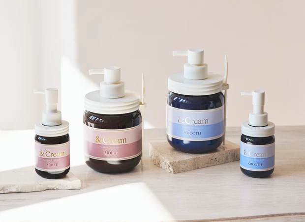 アンドクリーム セラムシャンプー モイスト 、セラムヘアオイル モイスト、セラムシャンプー　スムース 、セラムヘアオイル スムース