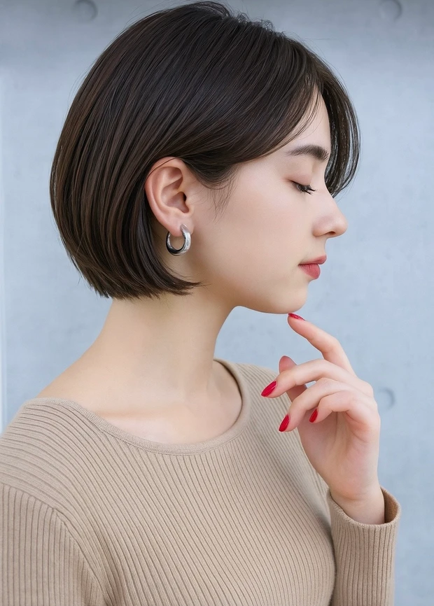 「ショートからボブへ伸ばしたい方必見！大人っぽくおしゃれにまとまるコンパクトボブ」_1