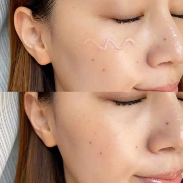 エリクシール トーンアップUV乳液 実際に塗ってみた