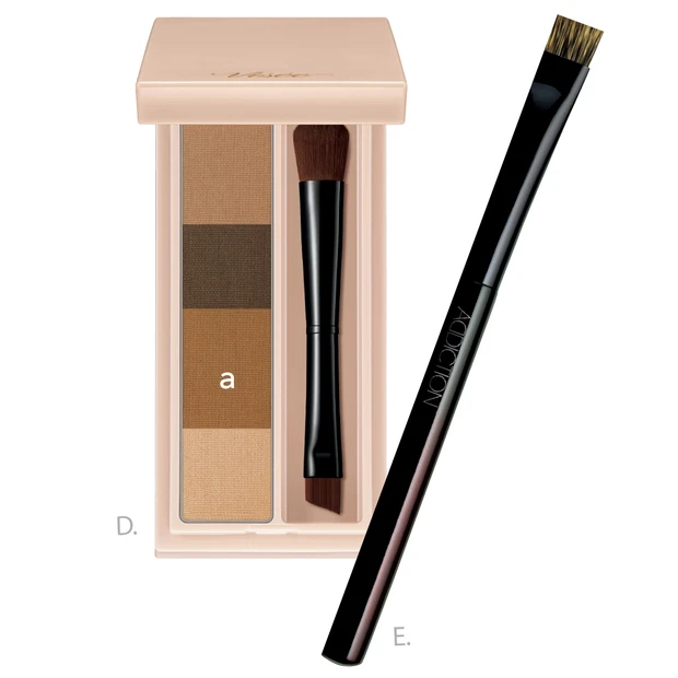 ヴィセ フラッフデザイン アイブロウパウダー BR-1、アディクション アイブロウブラシ