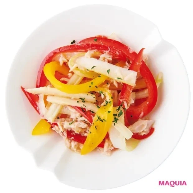 【筋トレ中におすすめの食事レシピ】パプリカとセロリのツナマリネ 59kcal