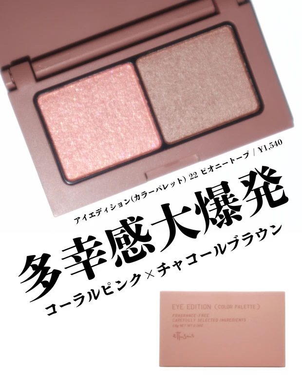 エテュセ アイエディション(カラーパレット) 22 ピオニートープ パーソナルカラー イエベ春