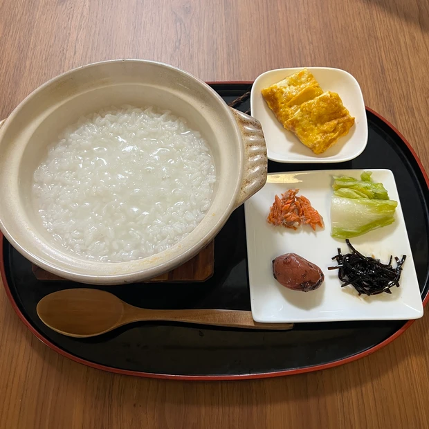 16時間断食　ダイエット　回復食　お粥　朝食