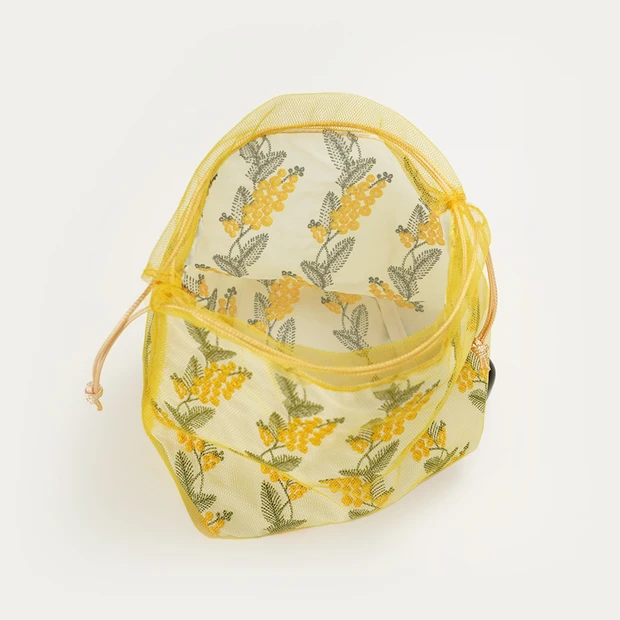 春の新作ポーチ 近沢レース 巾着ポーチ 内側