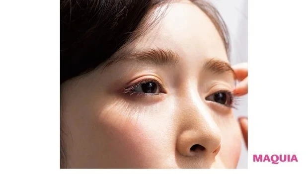 【赤マスカラを使った赤メイク】ピンクのまぶた×モーヴまつ毛_HOW TO MAKEUP